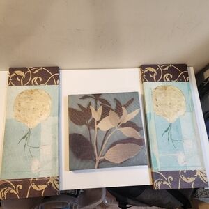 Floral Canvas Wall Art Set Of 3